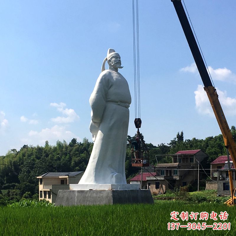 廊坊经典汉白玉诗仙李白石雕像