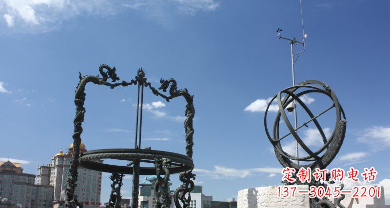 廊坊大型浑天仪广场景观铜雕