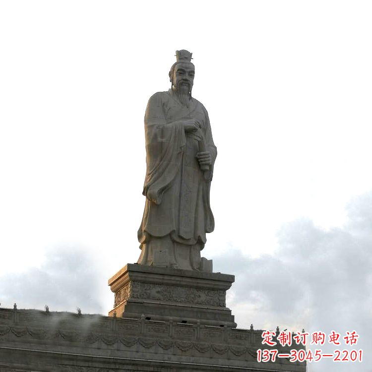 廊坊大型孟子景观雕塑-景区广场历史文化名人塑像