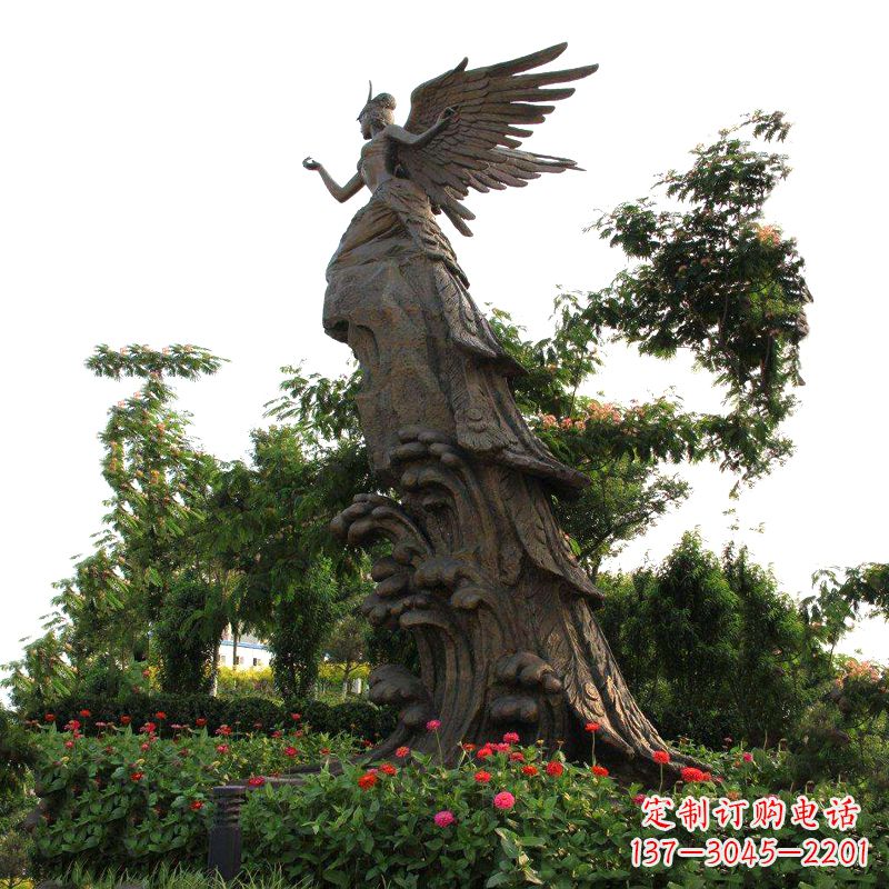 廊坊大型神话人物精卫(女娃)填海景观雕塑
