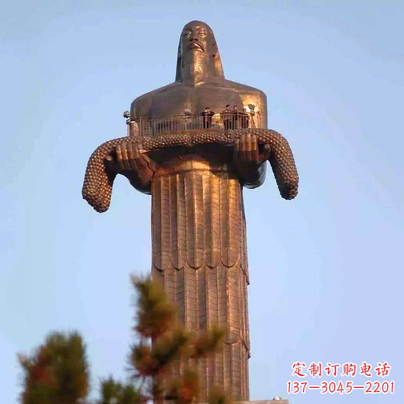廊坊大型神农铜雕像