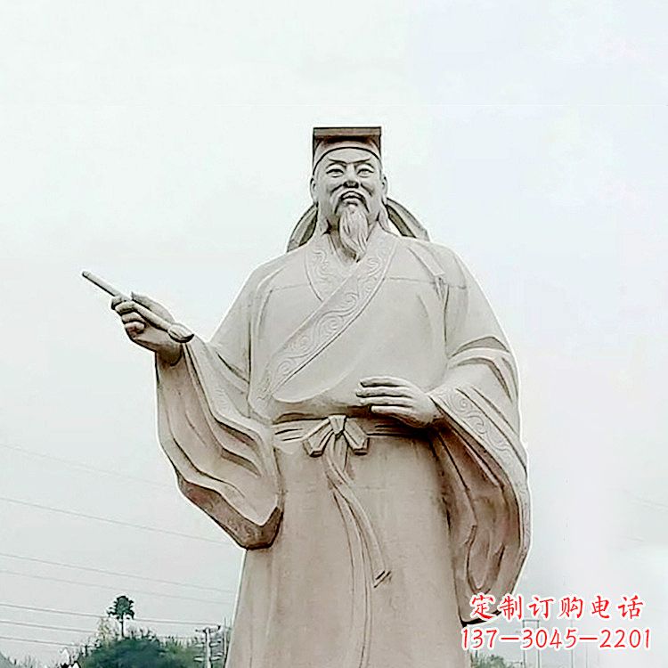 廊坊精美石雕王羲之景观雕塑