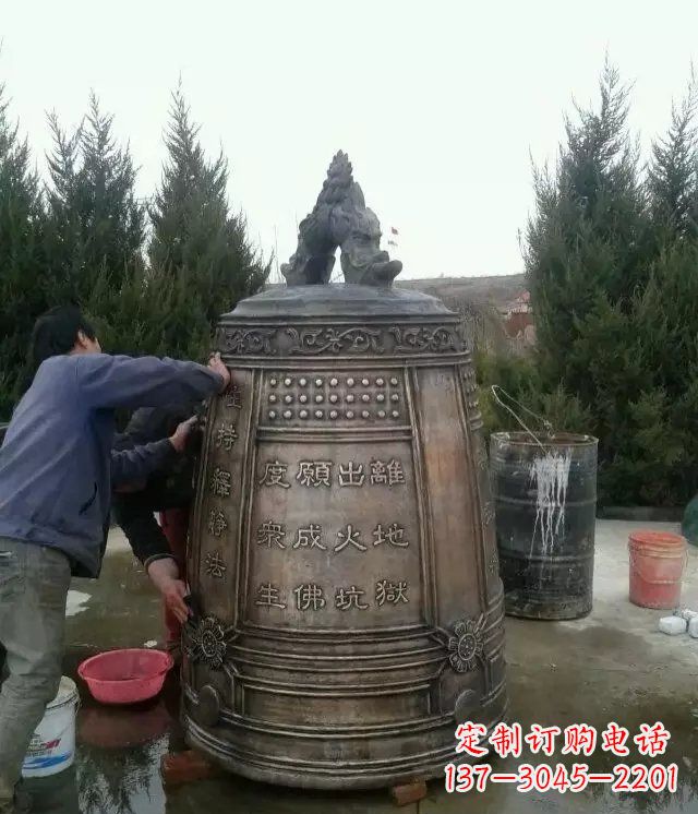 廊坊大型铜钟寺庙铜雕