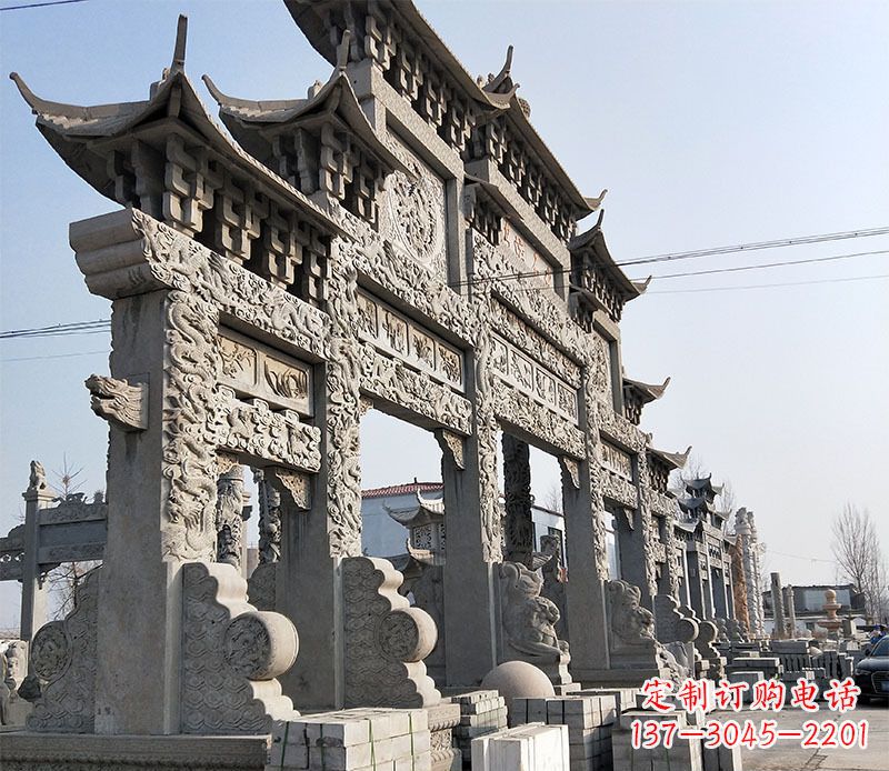 廊坊中国古典牌坊石雕定制