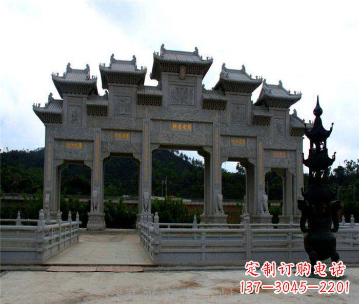 廊坊精美石雕牌坊雕塑