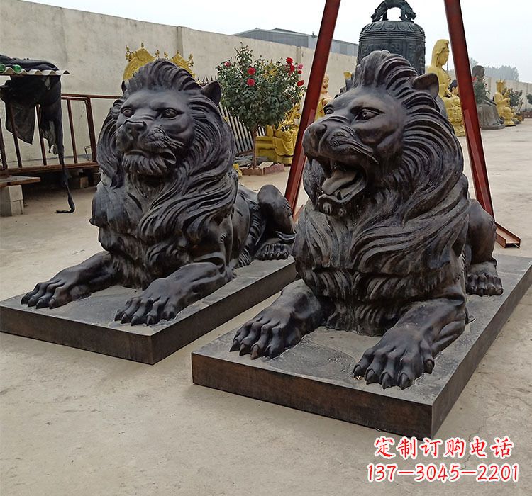 廊坊大型铸铜狮子雕塑