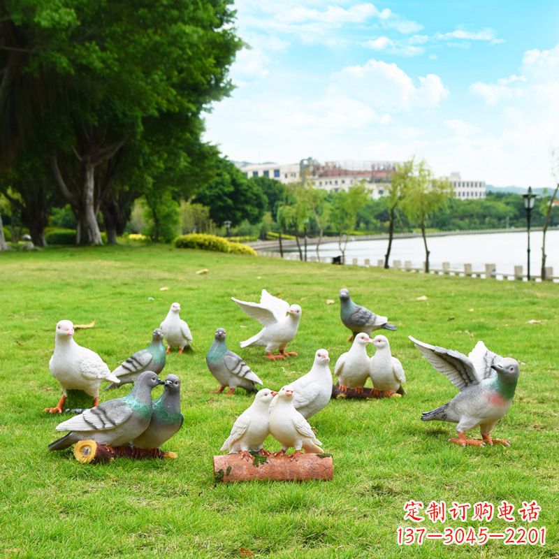 廊坊大学和平鸽雕塑