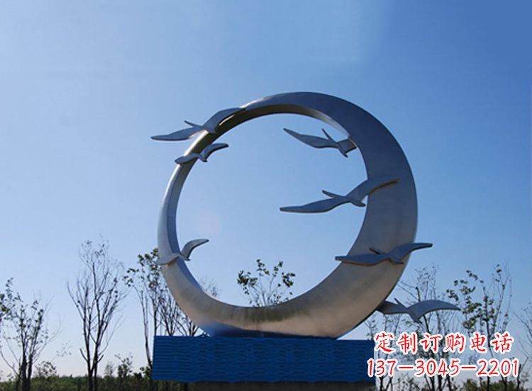 廊坊大雁不锈钢景观雕塑