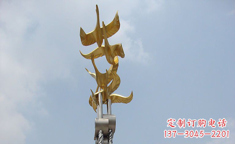 廊坊大雁不锈钢梦想雕塑