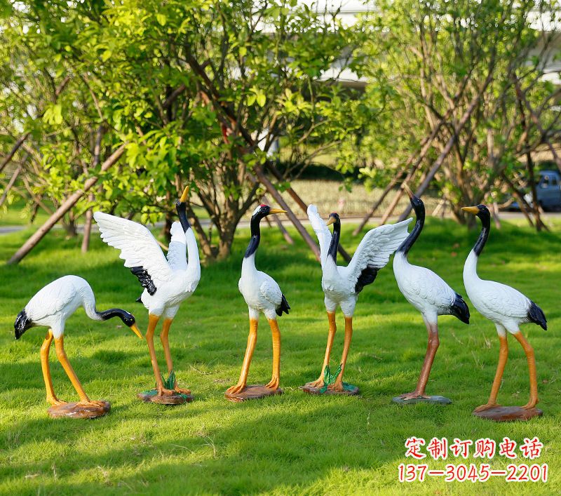 廊坊丹顶鹤抽象雕塑