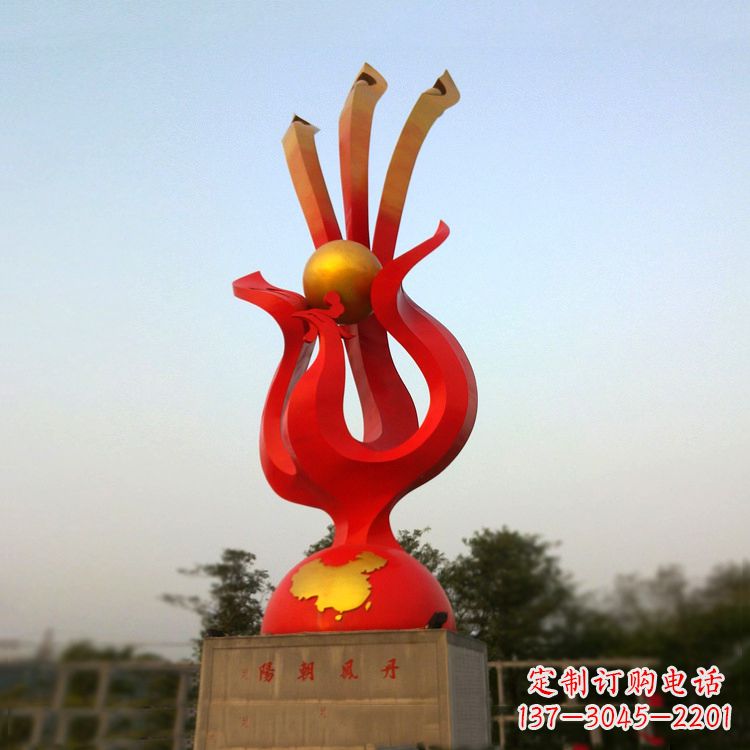 廊坊精美不锈钢凤凰雕塑