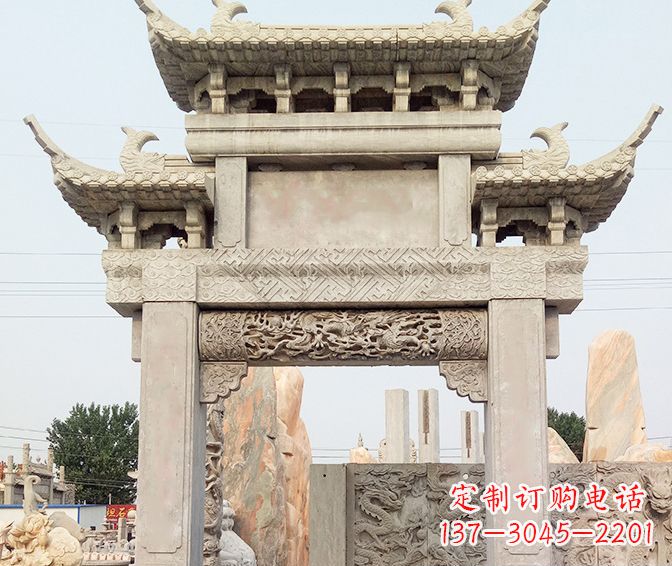 廊坊特色大理石牌坊石雕