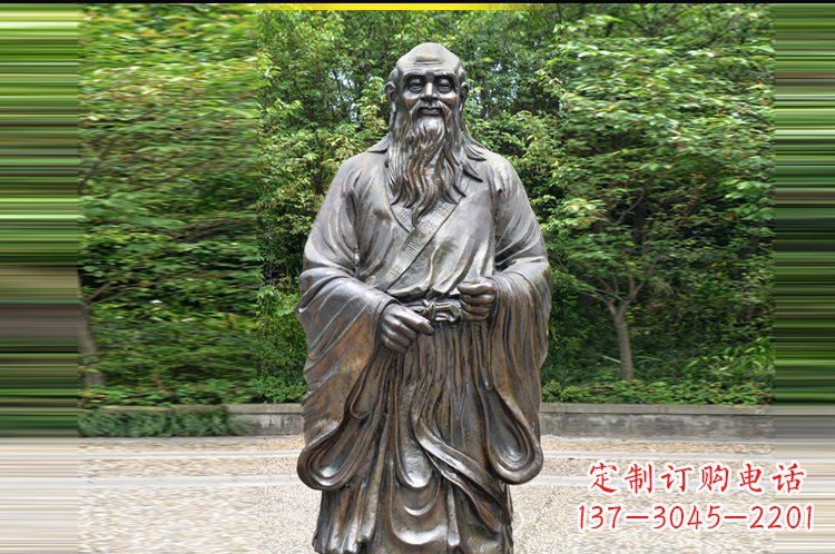 廊坊中领雕塑 | 仿老子雕塑,结合东方道家思想