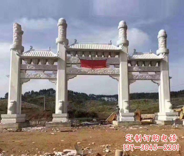 廊坊道路大理石牌坊 (2)