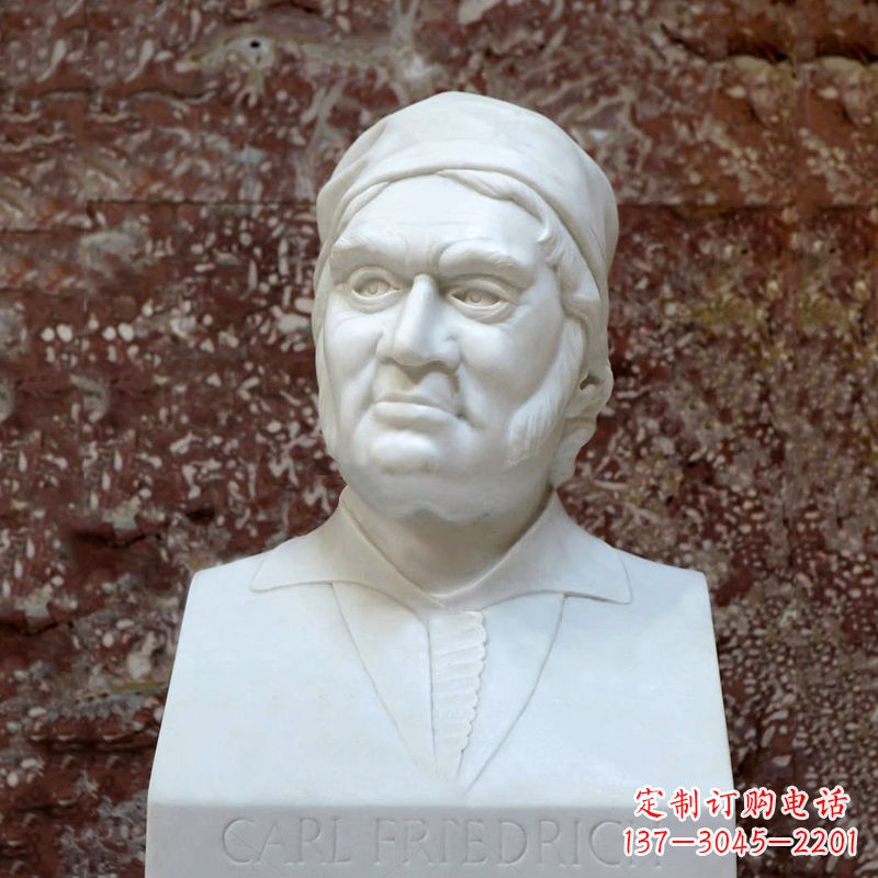 廊坊德国著名数学家高斯汉白玉石雕胸像