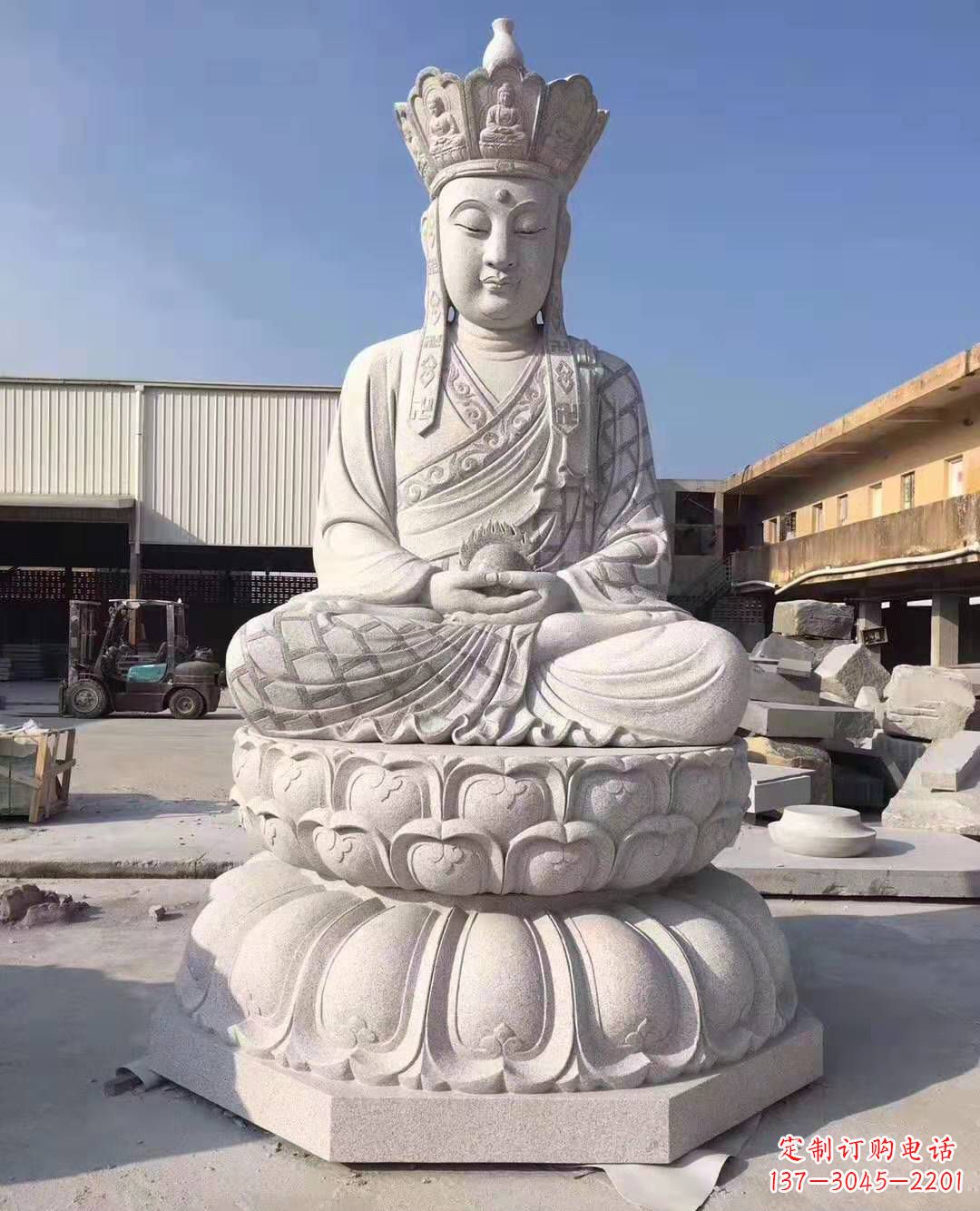 廊坊精美雕塑——地藏王石雕佛像摆件