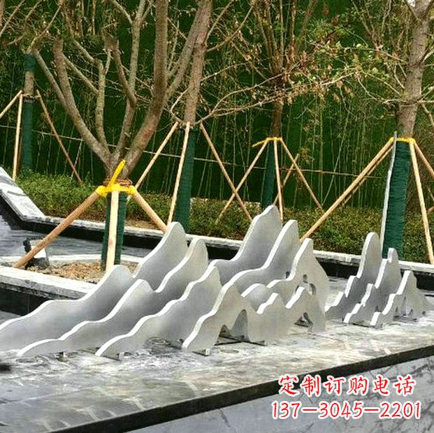 廊坊地产假山雕塑不锈钢景观
