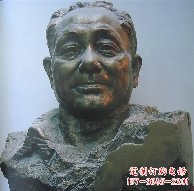 廊坊邓小平名人胸像铜雕,传承英雄精神