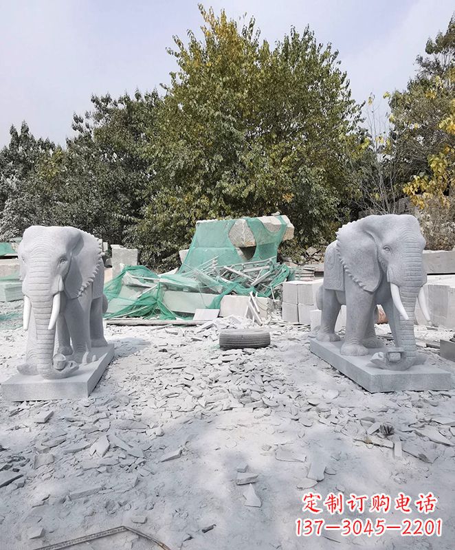 廊坊雕刻大象的石雕