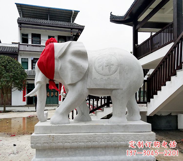 廊坊雕石雕大象