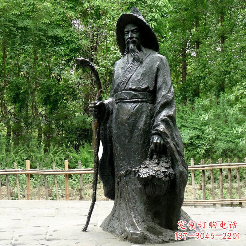 廊坊精致历史名人陶渊明雕像