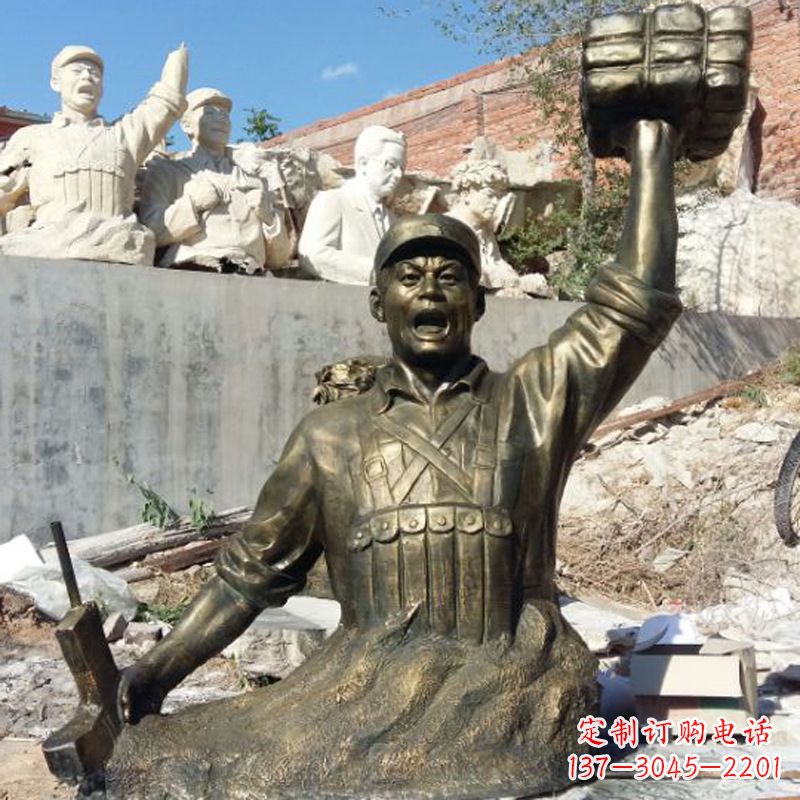 廊坊董存瑞仿铜头像雕塑