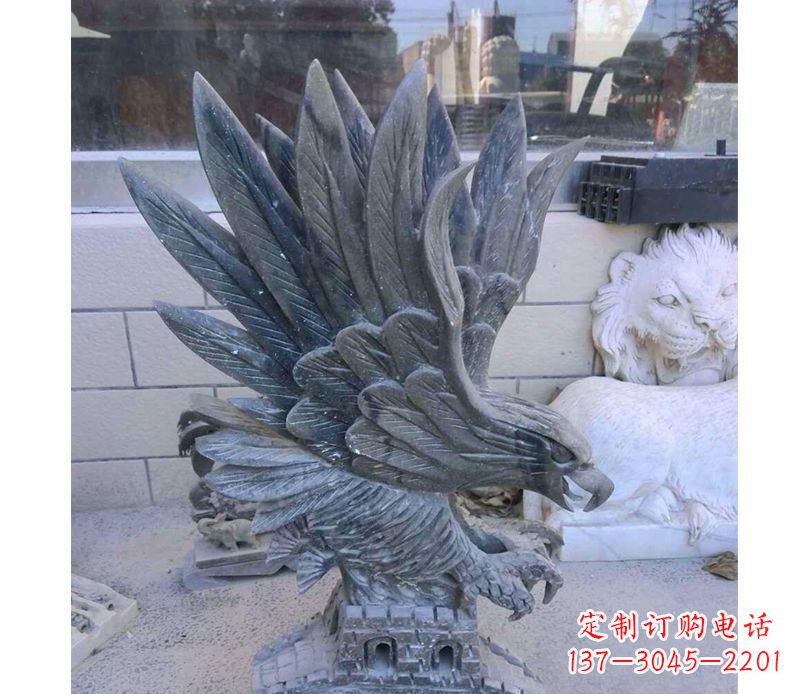 廊坊精致雄鹰石雕,令您的空间瞩目耀眼