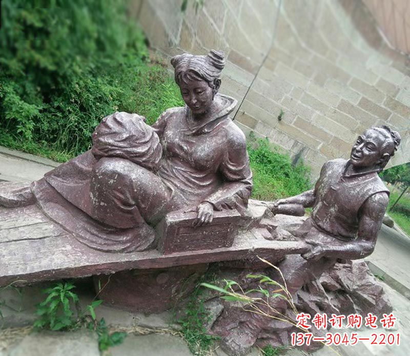 廊坊传统风格高雅的独轮车铜雕