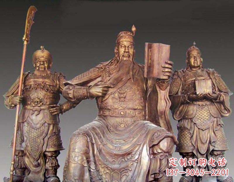 廊坊中领雕塑艺术以关公武财神铜雕塑荣耀家中