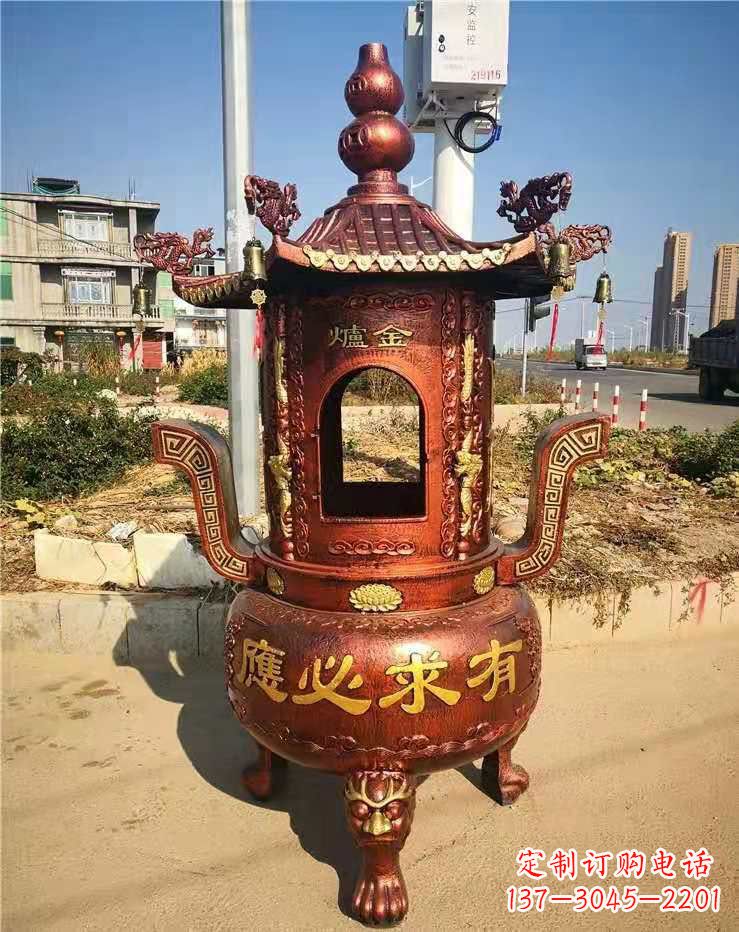 廊坊杜浦铜雕铁香炉