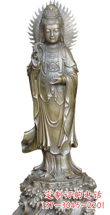 廊坊渡海观音铜雕塑,定制专属你的福缘