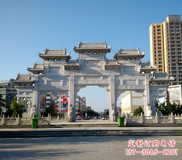 廊坊精致锻铜牌坊雕塑