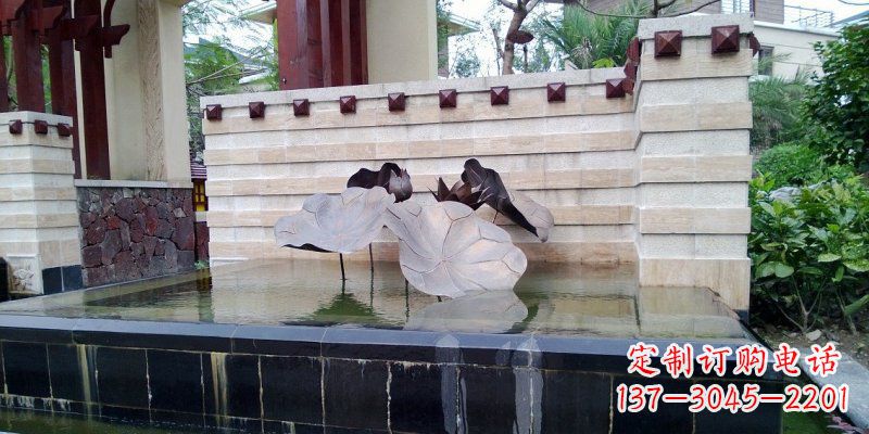 廊坊锻铜荷叶雕塑