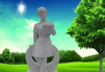 廊坊精致大理石“看书女孩”雕塑