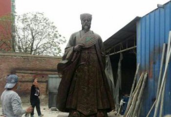 廊坊典雅大型立式诸葛亮铜雕