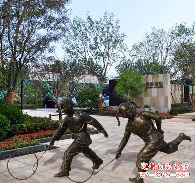 廊坊铜雕塑为孩子带来欢乐