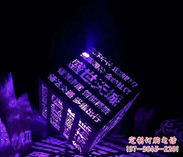 廊坊发光不锈钢字体艺术雕塑