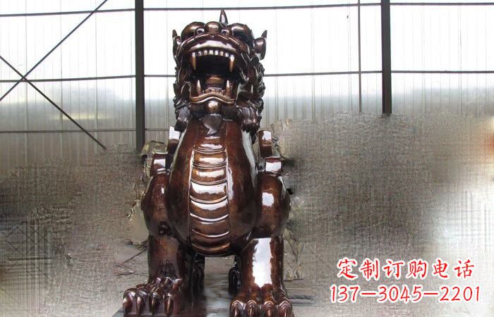 廊坊法院门口獬豸铜雕