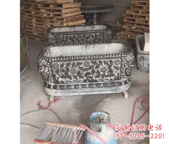 廊坊方形仿古石水缸 (2)
