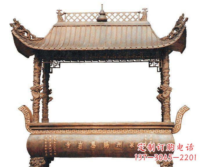 廊坊方形香炉寺庙铜雕