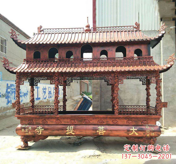 廊坊方形铜定制香炉雕塑