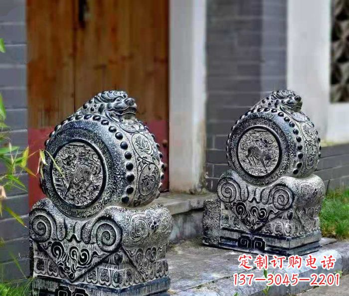 廊坊仿古抱鼓石镇宅石门墩