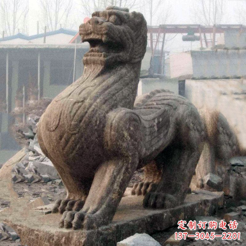 廊坊仿古狴犴青石雕塑