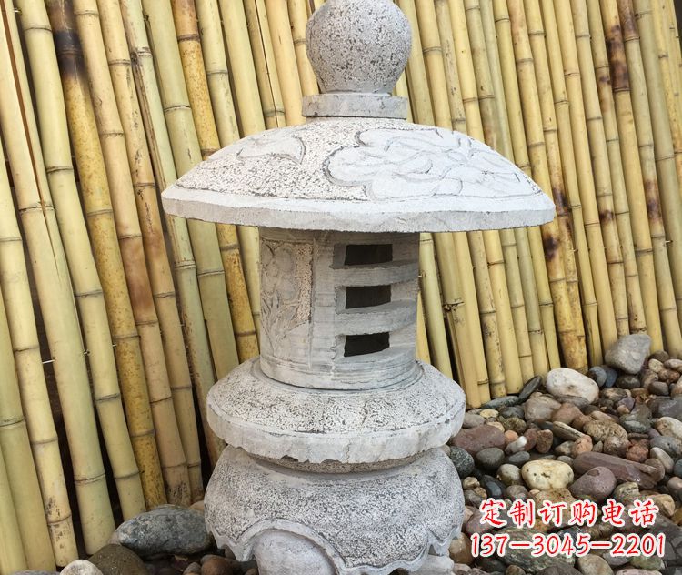 廊坊仿古公园照明灯笼石雕