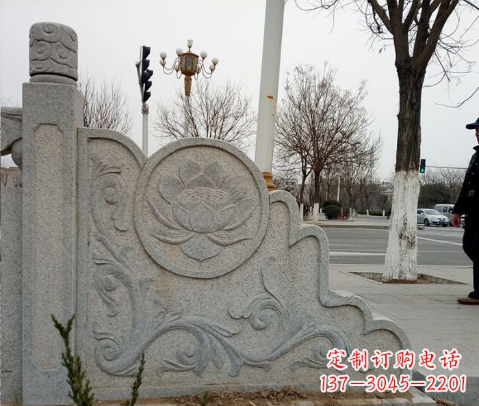 廊坊仿古护城河石栏板雕塑