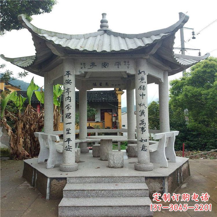 廊坊精美大理石凉亭雕塑