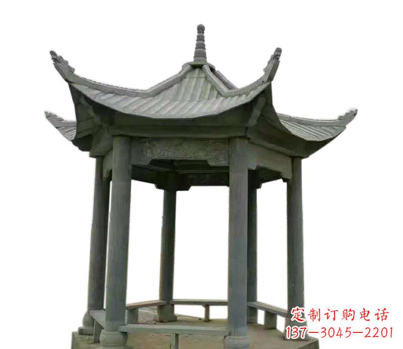 廊坊仿古六角凉亭石雕 (2)