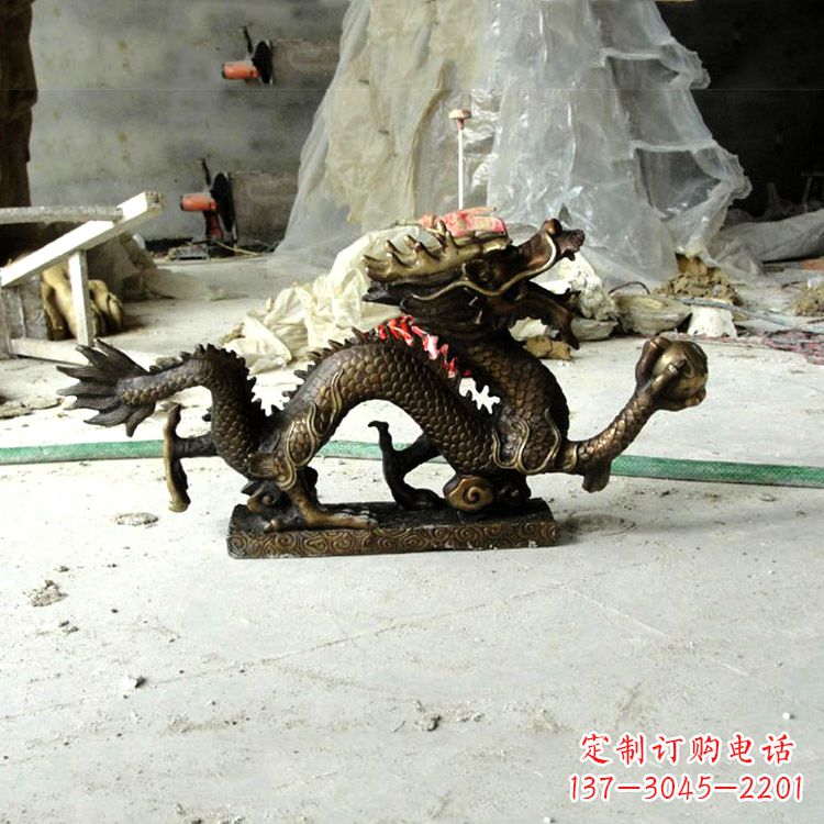 廊坊精美仿古龙铜雕塑