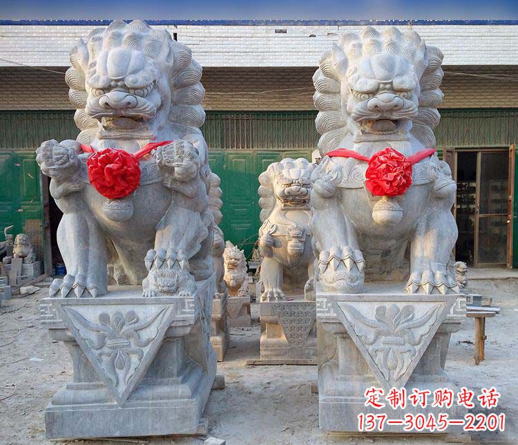 廊坊仿古门口看门狮子石雕