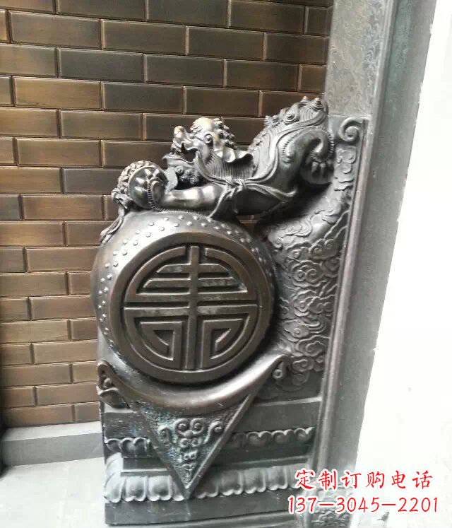 廊坊精美仿古门墩铜雕